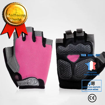 TD® Une paire Version améliorée des gants en maille demi-doigt vélo cyclisme conduite  femmes cyclisme gants de fitness antidérapant